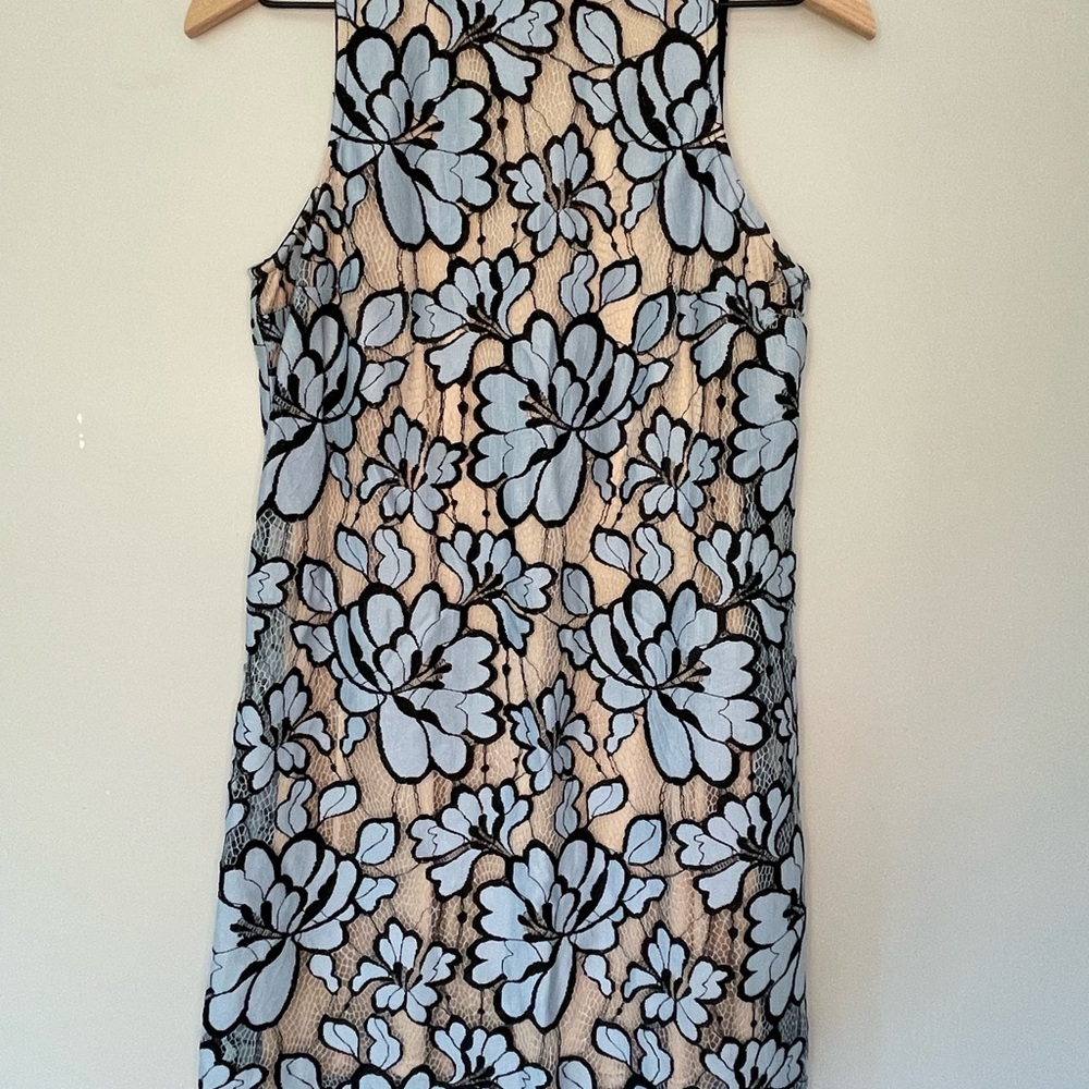 Retro Floral Lace Sleeveless Dress